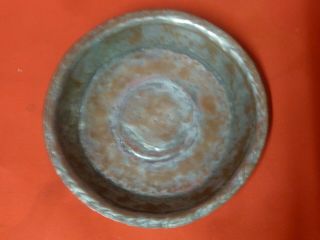 Antique Vintage Islamic Tinned Copper Bowl Plate Charger Hand Made Wall Art Old