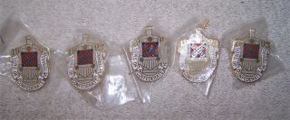 Set Of 5 Scv Son Of Confederate Veterans Train Lapel Hat Pin Old Stock 1993