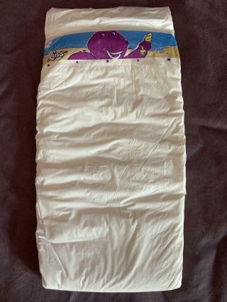 Vintage/RARE Luvs Barney Size 6 Disposable Diapers,  Qty 6 (Plastic,  ABDL) 3