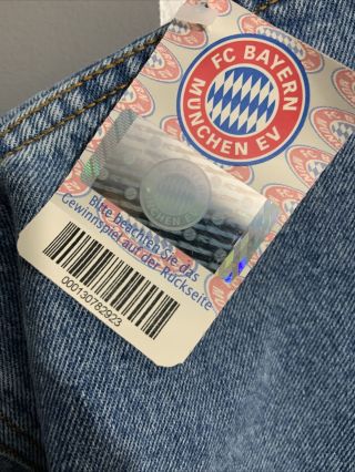 fc Bayern Munchün Munich Vtg Denim Jacket Rare Size L 2