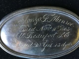1860s Civil War Gar Medal Grouping Coffin Plaque - Photo - Badge - Buckle Beaufort Sc