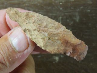 Late Archaic Stemmed Point,  Morgan County,  Alabama,  Red & Tan Chert