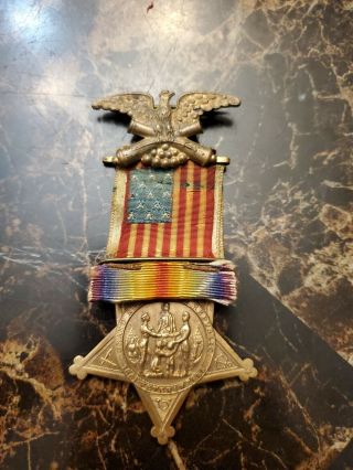 Civil War Gar Grand Army Of The Republic Medal Pj8850 Ww1 Ribbon