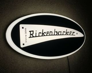 Rickenbacker Guitars Led Illuminated Light Up Wall Sign Music Room Instrument