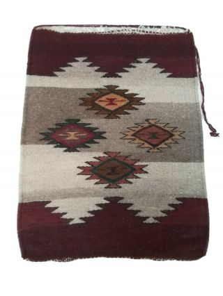 Vintage Native American Indian Hand Woven Wool Mat/rug 20 X 15,  Use For Wall Art