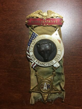 37th National Encampment Gar Representative Medal 1903 San Francisco