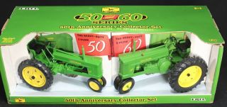 Ertl John Deere 50 & 60 Series Tractor 50th Anniversary Set - 1/16 Scale - Nib