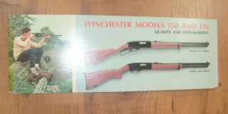 Winchester Cardboard In Store Sign Advertising - Model 150 190,  Boy Shooting