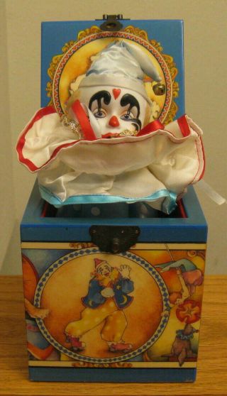 Vintage Enesco (1985) " Willie The Clown " Musical Jack In The Box