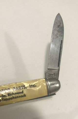 Vintage Imperial Advertising Pocket Knife Made in USA Wolf’s Head Oils And Lubes 3
