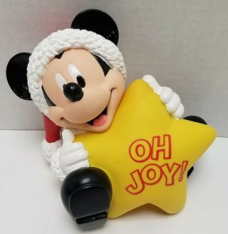 Disney Mickey Mouse Santa Vinyl Christmas Tree Topper Enesco Star Oh Joy Vintage