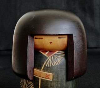 15cm (5.  9 ") Japanese Sosaku Kokeshi Doll : Signed Sansaku (sekiguchi)