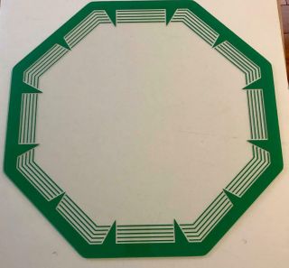 Npi 18 " Octagon Neon Advertising Clock Green Outer Replacement Glass