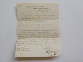 Civil War Document 5th Tennessee Cavalry Captain Rickman Supplies Antique 1 Vtg