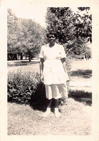 Mrs Lucy Morgan - Domestic Work Maid Black African American Woman Vtg Photo 234