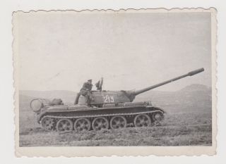 Military Soviet Tank Bulgarian Army Vintage Orig Photo (59819)