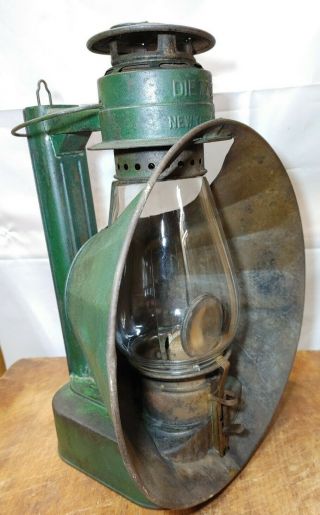 Antique Dietz No.  30 Beacon Searchlight Kerosene Lantern Lamp Fitzall Globe