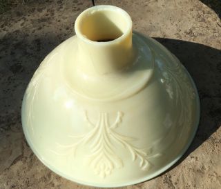 Vtg Antique Custard Glass Lamp Shade Torchiere,  12” Wide Gorgeous