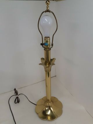 Stiffel Brass Table Lamps Tulip Vintage Art Deco Very Heavy Mid Century Torchier