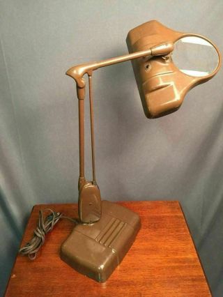 Dazor Floating Light Fixture Vintage Magnifying Drafting Lamp Ul M270 Made Usa