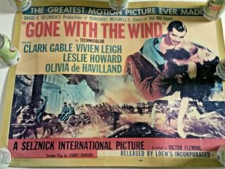 Vintage Gone With The Wind 1954 Movie Poster