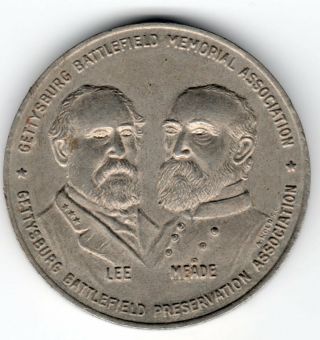 Gettysburg Battlefield Memorial Assoc.  Lee & Meade Centen.  Award Medal 1863 - 1963