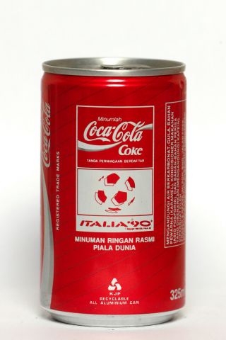1990 Coca Cola Can From Malaysia,  Italia 