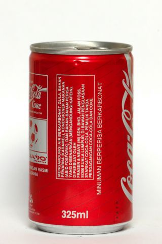 1990 Coca Cola can from Malaysia,  Italia ' 90 2
