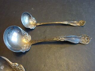 Wm.  Rogers & Sons AA Silverplate SERVING FORK & 3 SPOONS Decorative Flowers Vtg 3