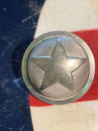 Post Civil War Silver Texas State Seal Staff Coat Button