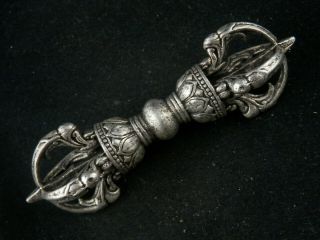 Good Quality Tibetan White Copper Hand Made Ritual Implement I044