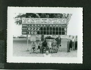 Vintage Photo Kids Vs Kubs 3/4 Century Baseball Scoreboard Miami Florida 413111