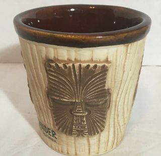 Vintage Islander Stockton California 3 Face Brown Rum Bucket Tiki Mug glass 2