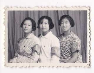 Three Cute Red Guards Girls Photo Armband China Cultural Revolution