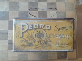 Vintage Pedro Cut Plug Smoking Tobacco Tin,  Lunchbox Style