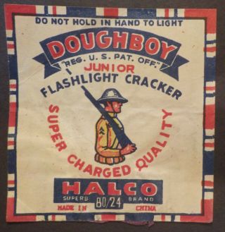 Doughboy Firecracker Pack Label - Vintage Fireworks Labels