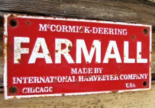 Cast Iron Farmall International Harvester Usa Farm Agriculture Sign Plaque