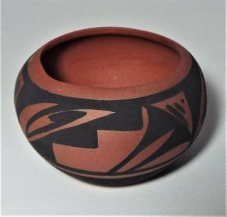 Vintage Ute Mountain Native American Pottery Bowl Signed