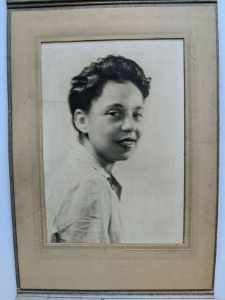 Black Americana African American Female 5 " X 8 " Photo Vintage & Cardboard Frame