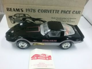 Jim Beam 1978 Corvette Pace Car Decanter Collectible Decor