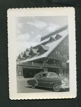 Vintage Photo 1951 Chevrolet Chevy Car Old Faithful Inn Yellowstone 421016
