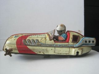 Vintage Aaa Sonsco Japan Tin Atomic Jet Racer Indy Toy Race Car Parts Only