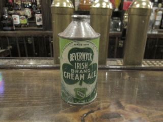 Vintage Beverwyck Irish Cream Ale,  Empty Cone Top Beer Can,  Irtp