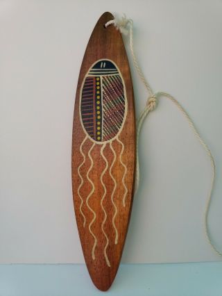 Aboriginal Bullroarer Hand Painted Art Souvenir Ancient Musical Instrument Wood