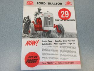 1950 Ford 8n Tractor Brochure With 29 Improvements