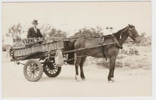 Real Photo Postcard Royal Mail Horse Cart By Malcolm Gray South Australia C1925