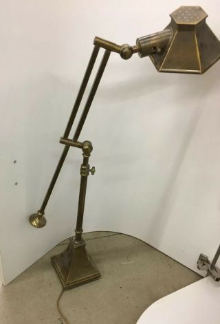 Vintage Industrial Style Adjustable Desk Lamp Brushed Brass Finish 60 Watts