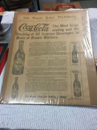 1907 Macon Daily Telegraph Coca - Cola Advertisement