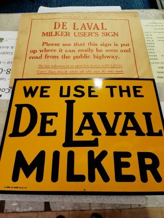 Vintage De Laval Milker Sign With Sleave