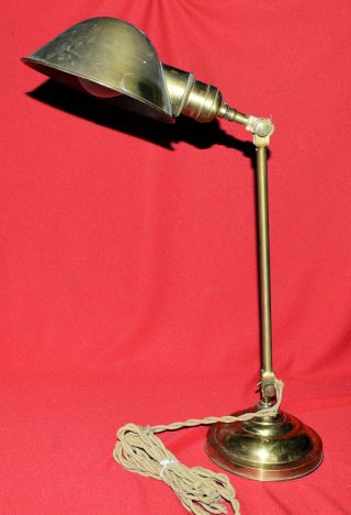 Vintage Antique Faries Brass Articulating Table Lamp